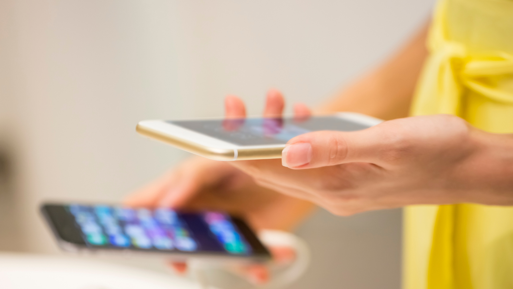 Woman holding a mobile phone